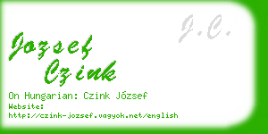 jozsef czink business card